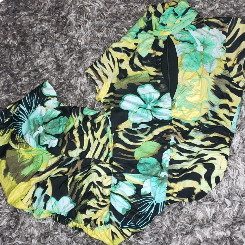 Peep Hole Animal Print dress